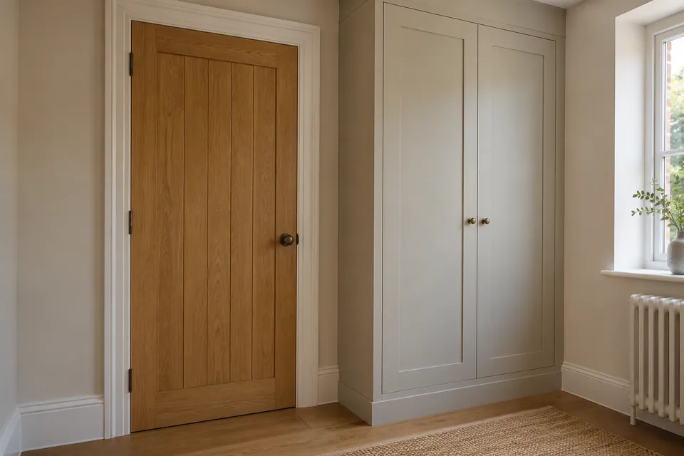 precise door casing and cupboard junction