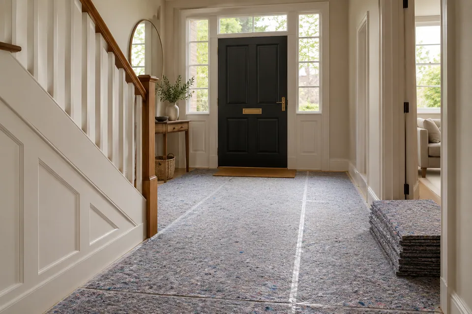 Protected entrance hallway and staircase