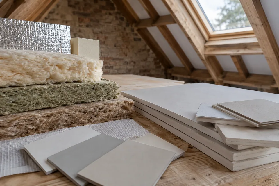 Illustration of loft conversion work at the protect the property and establish the work route stage