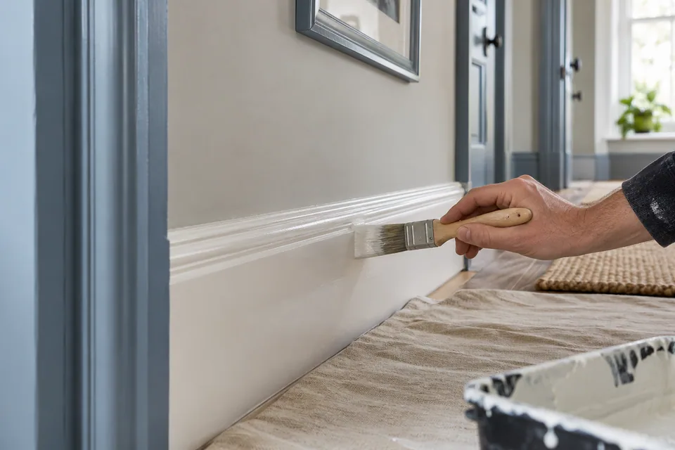 Controlled brush application to existing timber joinery