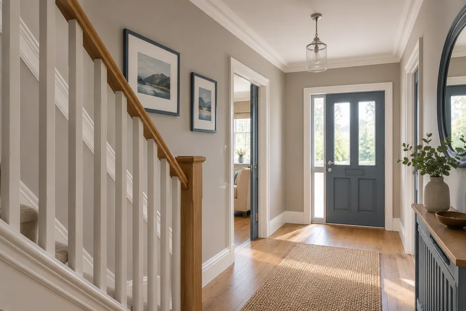 Completed decorated room with clean edges and coordinated wall and woodwork finishes