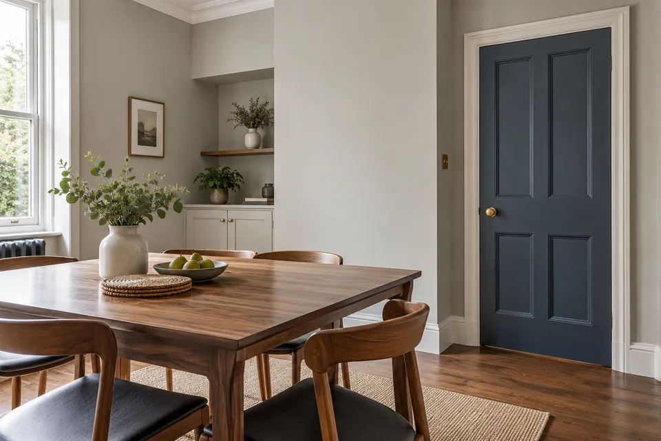 Completed decorated room with clean edges and coordinated wall and woodwork finishes